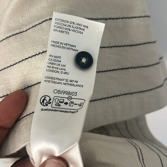 Maeve By Anthropologie Collared Button Down Mini Dress Size Medium Tan - Picture 9 of 12